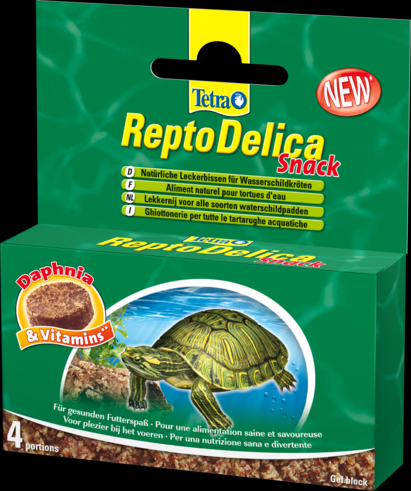 Tetra ReptoDelica Snack гелевый блок 4х12 г Корм для водных черепах с дафнией