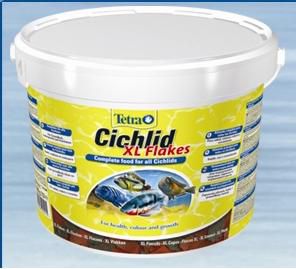 Tetra Cichlid XL Flakes 10 литров (ведро) Тетра цихлид крупные хлопья