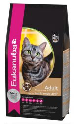 Eukanuba Adult 400г. Корм для взрослых кошек на основе ягнёнка и печени 400г.