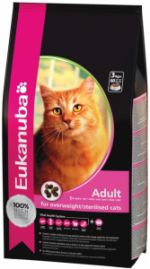 Eukanuba Adult Overweight/Sterilised 1,5кг. Корм для стерилизованных кошек и кошек, сколнных к избыточному весу 1,5кг.