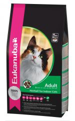 Eukanuba Adult Hairball - Indoor 4kg. Корм для взрослых кошек, склонных к образованию волосяных комочков в желудке 4кг.